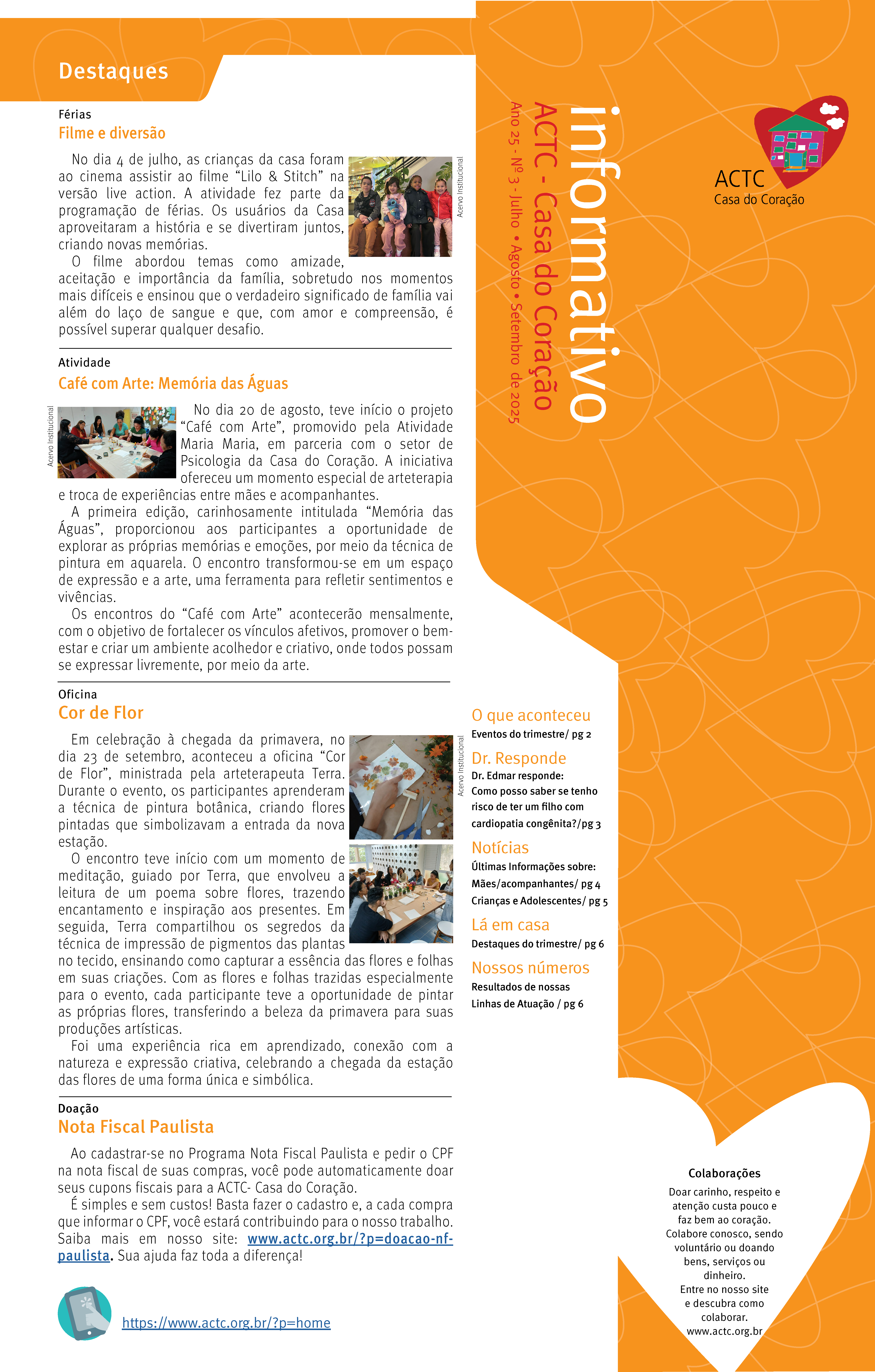 Informativo ACTC - Casa do Coração